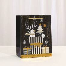 34/68/102 Stücke Weihnachtsgeschenktüten mit Weihnachtsaufklebern - langanhaltend Papier-Feiertagsparty-Geschenktüten für Weihnachtsbaumdekorationen, perfekt für Feiertagsfeiern, Weihnachtsgeschenktüten, Weihnachtsdekorationen - Stil A - Übersicht 6