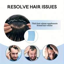 Glueless Invisible Toupee For Men Human Hair Fringe Bangs 6 Inch Thin Skin 4x16cm Front Hairpiece - Multicolor - View 5