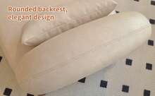 Sturdy Velvet Accent Chair Solid Wood Legs - 駝色 - 查看 6