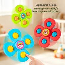 1 buah Mainan Putar dengan Perekat Hisap untuk Bayi & Balita, Cocok untuk Meja, Kereta Dorong, Ranjang Bayi, dan Berbagai Suasana, Mainan Sensorik Bayi, Hadiah untuk Acara Baby Shower dan Ulang Tahun - MultiWarna - View 5