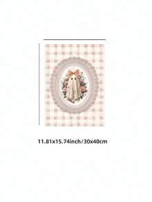 1pc Frameless Funky Ghost Vintage Halloween Rustic Wall Art Dorm Gift - Multi-color - View 12