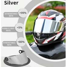 Viseira Capacete Ls2 Ff358 / Fw3 Gt Mormaii Cromada Espelhada Fechado - Viseira Cromada Espelhada - Visão 6