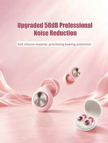 1pc Premium Noise Cancelling Earplugs, Soft Silicone Reusable Sleep Earplugs, Suitable For Side Sleepers, Ergonomic Ear Protection Design, With S/M/L Ear Tips And Portable Storage Case, Suitable For Sleep, Study, Travel, Work, 5 Colors Available - A4 - View 1