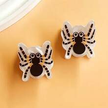 2pcs Halloween Cute Pumpkin, Ghost, Spider, Bat, Cat And More Elements Mini Acrylic Hair Clips - Holiday Daily Side Bangs Hair Clips - Multicolor - View 12