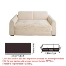 SANMOSPIN 1PC Solid Color Plush Sofa Cushion, All-Season Machine Washable Pet-Friendly Sofa Cover, Suitable For Armchair, 2-Seater, 3-Seater, 4-Seater Sofa, Bedroom, Office, Home Decor - Beige - View 10