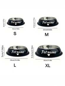 Personalized Stainless Steel Dog Bowl With Non Slip Bottom, Dog Bowl For Small Medium & Large Dogs, Custom Pet Name Dog Feeding Bowl For Food & Water - Multicolor - View 6