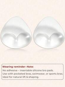 Transparent Triangle Bra Pads, Invisible Seamless Lightweight Comfortable, Reusable, Suitable For Bras, Bikinis, Swimwear - Cute Cup - View 8