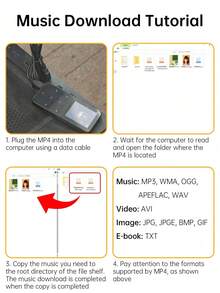 1PC Portable MP3/4 Player, 32GB Storage, 1.8 Inch Screen, Ideal For Travel Music Listening, Sports & Running, Perfect Gift For Birthday And Christmas - View 4