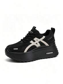 Women Wedge Sneakers - Black - View 5
