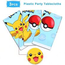 1/3/5pcs Party Tablecloths And Table Covers, Suitable For Indoor And Outdoor Party Supplies, Birthday Party Decorations, Party Supplies And Accessories - Multicolor - View 3