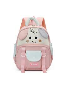 1PC Cute Cartoon Backpack, Casual Minimalist Elegant, Zipper Design, Adjustable Shoulder Straps, Suitable For School, Can Easily Hold Daily Essentials, Versatile Item, Suitable For Various Styles And Occasions. - Multicolor - View 12
