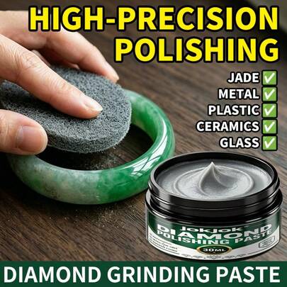JOKJOK Multi Purpose Diamond Polishing Paste, High Purity Diamond Compound. Mirror Finish Scratch And Oxidation Remover, For Beeswax, Jade, Jewelry And Metal Molds Polishing. Easy To Apply, Labor Saving Hand Polishing, Long Lasting Effect