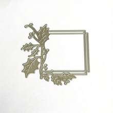 1pc Christmas Leaf Border Carbon Steel Scrapbooking Metal Cutting Template, DIY Paper Card Making Craft - Leaf - View 9