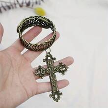 1pc Vintage Style Metal Cross Curtain Tieback Accessory Curtain Holder Curtain Holdback For Home Office Decoration - one-size - View 6