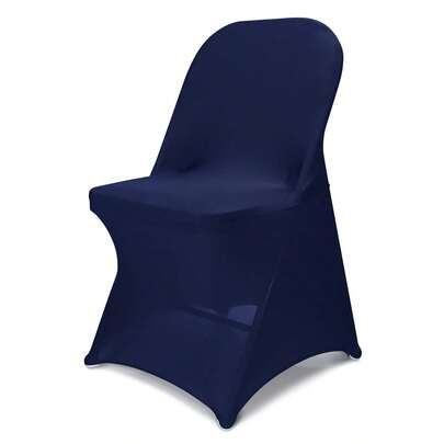 ABabenest Stretch Spandex Folding Chair Covers For Wedding, 30PCS Navy Blue | Upgraded Universal Washable, Fitted Chair Slipcovers Protector For Holidays, Banquet, Party, Easter Celebration