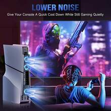 Game Console Cooling Fan For Slim Disc & Digital Edition, USB 3.0 Port, 2-Speed Adjustable Cooler - View 9