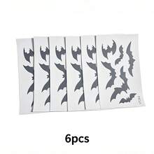 6pcs/Set Halloween Matte Bat Stickers Home Decor Indoor Decoration Stickers Holiday Decoration Stickers - Bat Sticker - View 9