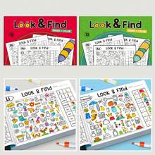 1pc Interactive Treasure Hunt Game Book / Memory & Color Recognition / Durable Travel Educational Cards For Home And School Use/ Find The Difference Book / Colouring Book, Drawing Book/School Supllies, Classroom Supplies - Multicolor - View 7