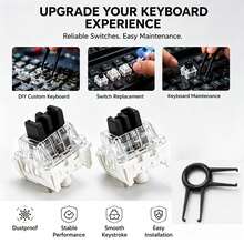 Mechanical Keyboard Switch Set, Includes 2-In-1 Keycap & Switch Puller, Blue/Brown/Black/Red Switches, Linear Tactile Switches, Suitable For DIY Mechanical Keyboard Modification, Repair Or 3D Printed Fidget Clicker - View 6