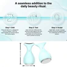 Ice Compress Device, Cold Compress, Applying Skincare Hands Free,Small Ice Hammer, Facial Lifting, Firming, Pore Shrinking, Ice Skin Device - White - View 8