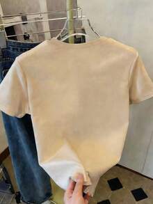Women T-Shirts - Apricot - View 2