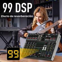 The AK Series Professional 4-Channel Mixing Console Features Built-In Bluetooth, USB Audio Interface And MP3 Recording Function, Making It Ideal For Outdoor Performances, Live Broadcasts, School Events And Weddings. - Grey - View 4