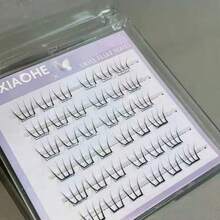 MIXIAOHE Korean Girl Group Style Self-Adhesive False Eyelashes, No Glue Needed, C-Curl Structure. Equipped With Transparent Adhesive Strip, 9-12mm Length, Perfect For Beginners' Daily Makeup Use. - View 3