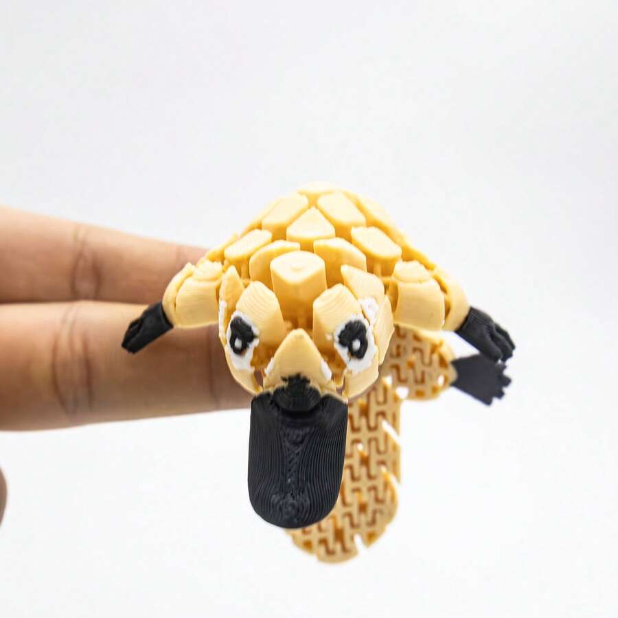 2PCS Segmented Bendable Platypus Stress Relief Doll Set, Office Student Healing Stress Relief Animal Figurines, Stress Relief Doll Set - 彩色 - 查看 1