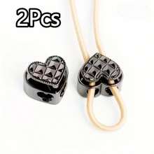 2/4/6Pcs Metal Heart-Shaped Spring Buckle, Drawstring Adjuster, Suitable For Hoodies, Sweatpants, Elastic Buckle, Pig Nose Buckle, Multi-Function Hardware Accessories - Multicolor - View 17