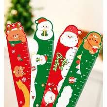 20/10PCS Cartoon Christmas Magnetic Bookmark Ruler 2-In-1 Magnetic Straight Ruler, Cute Santa Claus Snowman Gingerbread Man Book Page Clip, Portable Ruler For Primary And Secondary School Students Classroom Reading Drawing, Christmas Creative Stationery Exchange Small Gift - Christmas - View 7