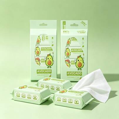 Student Portable Pure Water Cleaning Wipes, Small Pack Pull-Out Cleaning Wet Wipes