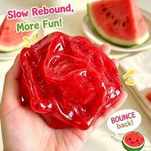 1pc Creative Watermelon Shaped Squeeze Toy, Handmade Ice Cream Texture, Perfect For Holiday, Birthday Gift, Halloween, Thanksgiving, Christmas, Labor Day, Back To School, Party Gift, Squishy, Crunchy Squish, Crunchy Butter Squish, Squeeze, Slushy Ball, Squishy Stress Toy, , Dumpling Squish, Toys For Women, بطه, Btsarmy, School Supplies Halloween Decor - Multicolor - View 2