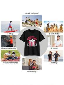 Men T-Shirts - 黑色 - 查看 3