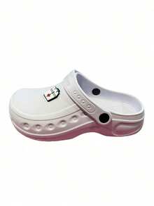 babuche leve confortável macio para enfermagem CROCO - Branco - Visão 3