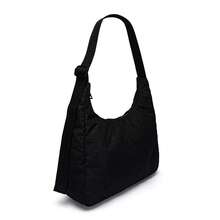 Nylon Women's Shoulder Bag, Black & White Plaid Cross-Pattern Solid Color Polka Dot Handheld Bucket Bag, Large Capacity Commuter Tote Shopping Bag - Multicolor - View 10