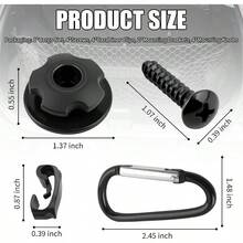 10PCS Multifunctional Automotive Cargo Hooks Kit With 4 Fixing Screw No-Drill Cargo Net SUV Hook Avoiding Cargo Shifting, Universal Cargos Netting Hook Car, SUV, Truck - A - View 2