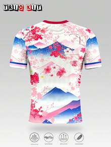 Japanese Men's Soccer Jersey & Bushido Pattern Lightweight Soft & Match, Training, Casual Wear & Samurai Spirit - White - View 5