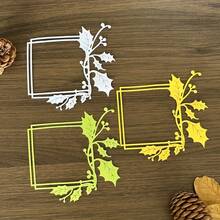 1pc Christmas Leaf Border Carbon Steel Scrapbooking Metal Cutting Template, DIY Paper Card Making Craft - Leaf - View 8