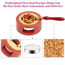 This Wax Sealing Set Includes 35g Of Wax Granules, 10 Tea Candles, A Wax Melting Furnace And Spoon, And Vintage-Style Envelope Sealing DIY Tools. Suitable For Wedding Invitations, Greeting Cards, Letters, Gift Wrapping, Journaling, And Handicrafts. - Wax Seal Kit - View 5
