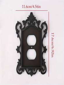 A Gothic Switch Plate Cover, Suitable For Home And Office Wall Decoration, Made Of Durable Plastic With Artistic Design, Perfect For Halloween Decor - Multicolor - View 3