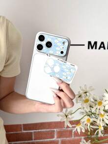 1pc Fresh Blue & White Daisy Print Full Coverage Camera Lens Protector, Anti-Fingerprint 9H Hardness, Compatible With IPhone 18 Pro Max/18 Pro/17 Pro Max/17 Pro, Anti-Oil, Anti-Drop, Anti-Explosion, Bubble-Free, Auto-Adsorption, Easy Installation - Floral - View 8