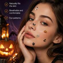 120pcs Halloween Gray Boxed Holiday Atmosphere Acne Concealer Patches, Witch Hazel Ingredient, Halloween Element Style, Clean Skin, Cover Blemishes - Halloween - View 3