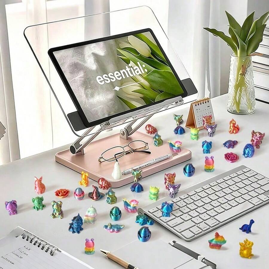 10/5PCS Mini Random 3D Printed Animal Figurine Set, Flexible Movable Stress Relief Toys, Surprise 3D Printed Cute Animal Desktop Decor, Party Favors, Classroom Rewards, Gift Bag Fillers, Lawn Art Collectibles, Party Decorations, Garden Statues (Random Styles And Compact Size) Hot-Selling 3D Printed Colorful Mixed Mini Animal Craft Decor Figurines Educational Toys For Kids - Multicolor - View 1