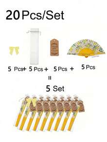 1/3/9/15/16/20/24/30/36/40pcs Spanish Lemon Pattern Folding Fans, Lemon Foldable Fans Summer Capri Style Paper Hand Fans, Spanish Lemon Cooling Decorative Handheld Fans, Suitable For Parties, Dance Performances, Travel, Birthday Gifts - Multiple Styles - View 15