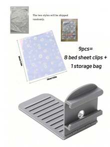 4PCS Thickened Bed Sheet Clips - Invisible Bed Sheet Clips, Non-Slip Design, Suitable For Various Mattresses, PP Material - Suitable For Hotels, Homes Or As Gifts - Easy To Clean (Grey), Hotel Bedding, Seamless Design, Premium Fixing Clips, Bed Sheet Clips - Multicolor - View 15