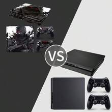 Vinyl Protective Skin Decal Compatible With PS4 Slim Console And Controller, Dark Masked Samurai Art, Waterproof, Scratch-Resistant, Removable With No Residue - View 9