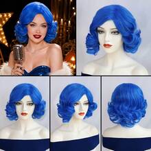 Women Retro Short Finger Wave Wig Multi Color Options High Temperature Synthetic Hair Breathable Mesh Cap Vintage Flapper Cosplay Wig For Retro Themed Party Halloween Carnival Costume Dress Up - Multicolor - View 16