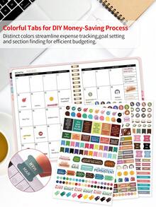 Trees 1pc Budget Plan - Monthly Finance Organizer With Expense Tracking Notes Designed To Effectively Manage Your Money, Undated Financial Plan/Ledger, Ready To Start - A5 Size Men Women Gifts School Supplies - Multicolor - View 4