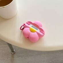 3D Pink Flower Earphone Case - Pink - View 5