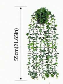 Artificial Plants, Hanging Potted Plants, Wall-Mounted Shelf Decor, Indoor, Outdoor, Living Room Shelf Decor, Home Decor, Room Decor, Garden Decor, Wall Decor - Eucalyptus - View 5
